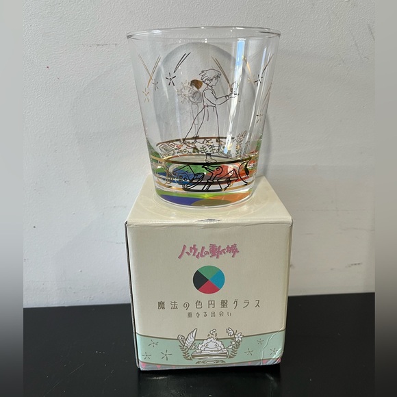 Firm! Studio Ghibli Howl's Moving Castle Gold Icons Glass Cup - Picture 3 of 10
